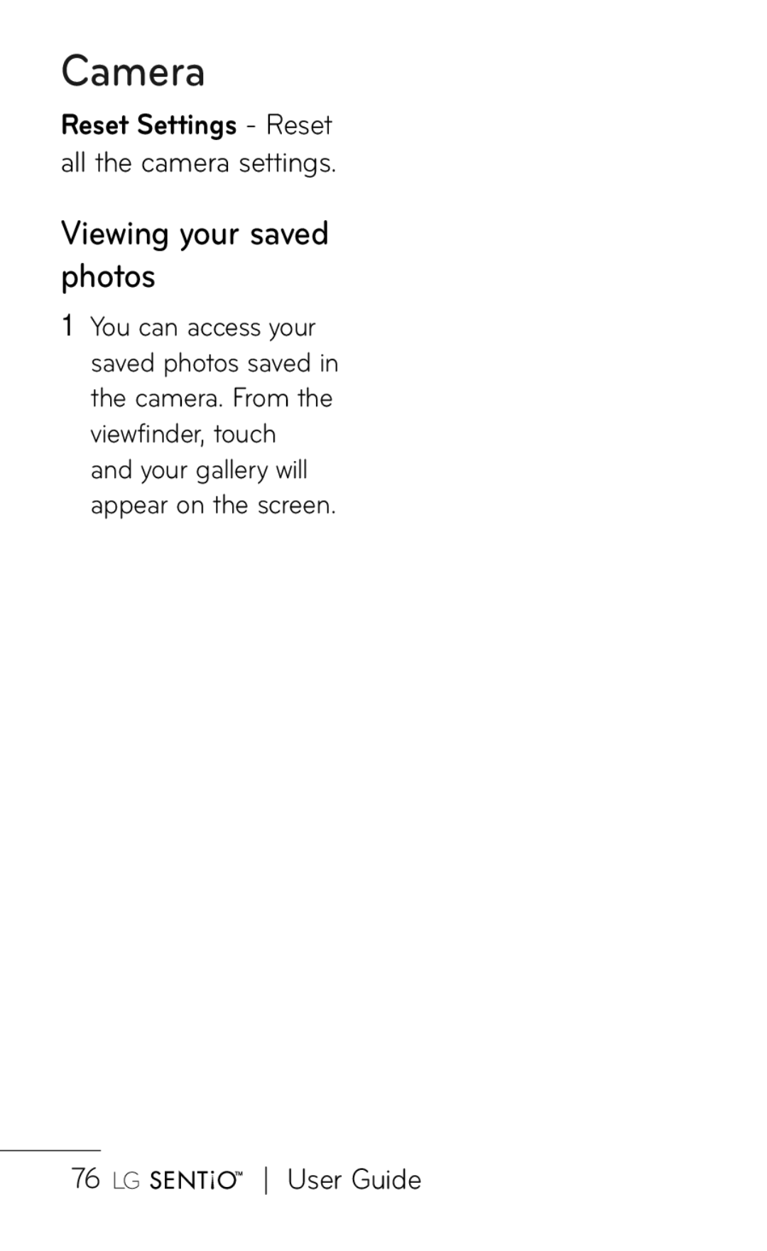 LG Electronics B016222 manual Viewing your saved photos 