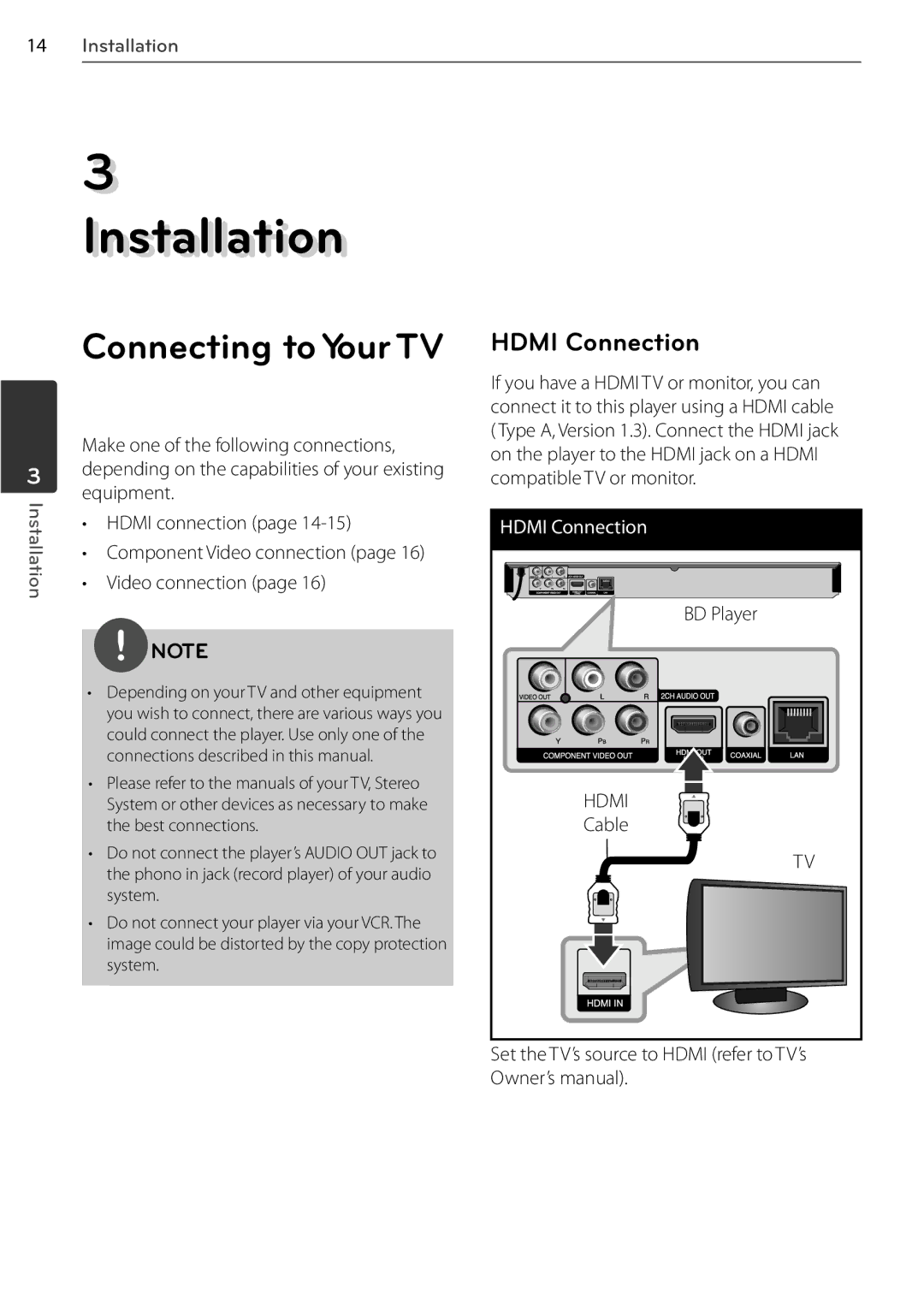 LG Electronics BD550, BD678N owner manual Hdmi Connection 