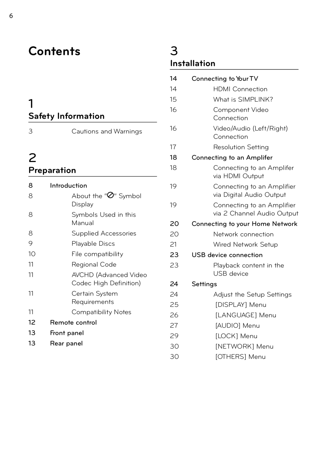 LG Electronics BD550, BD678N owner manual Contents 