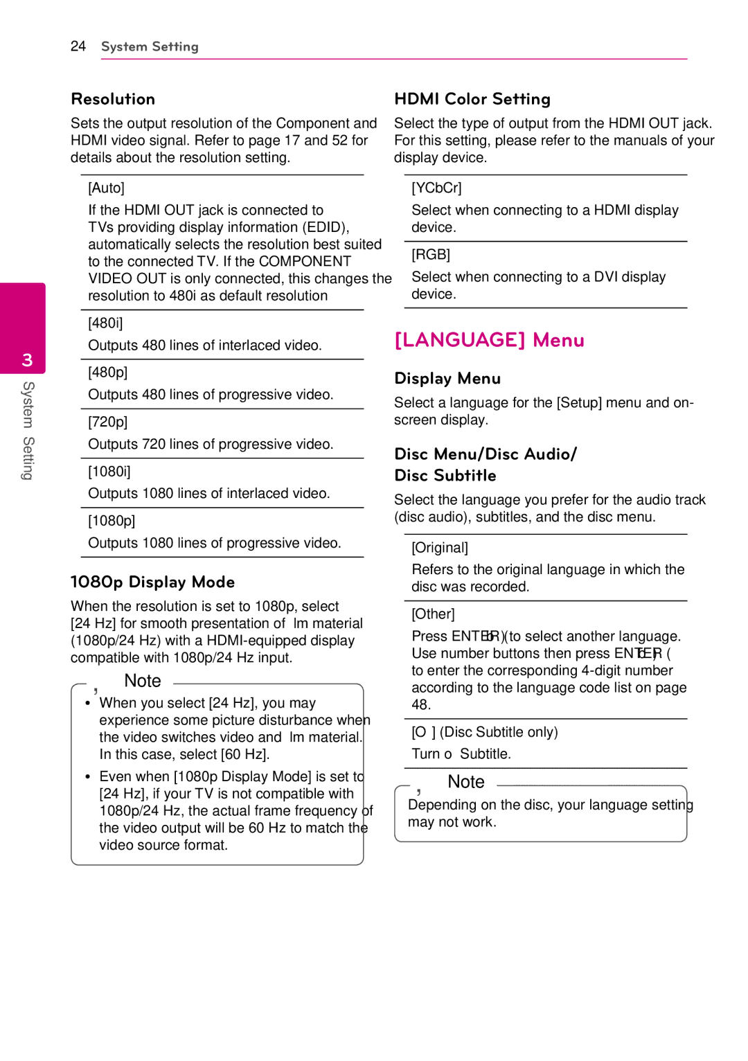 LG Electronics BD630C owner manual Language Menu 