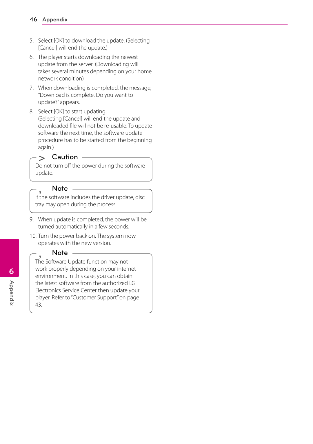 LG Electronics BD630C owner manual Appendix 