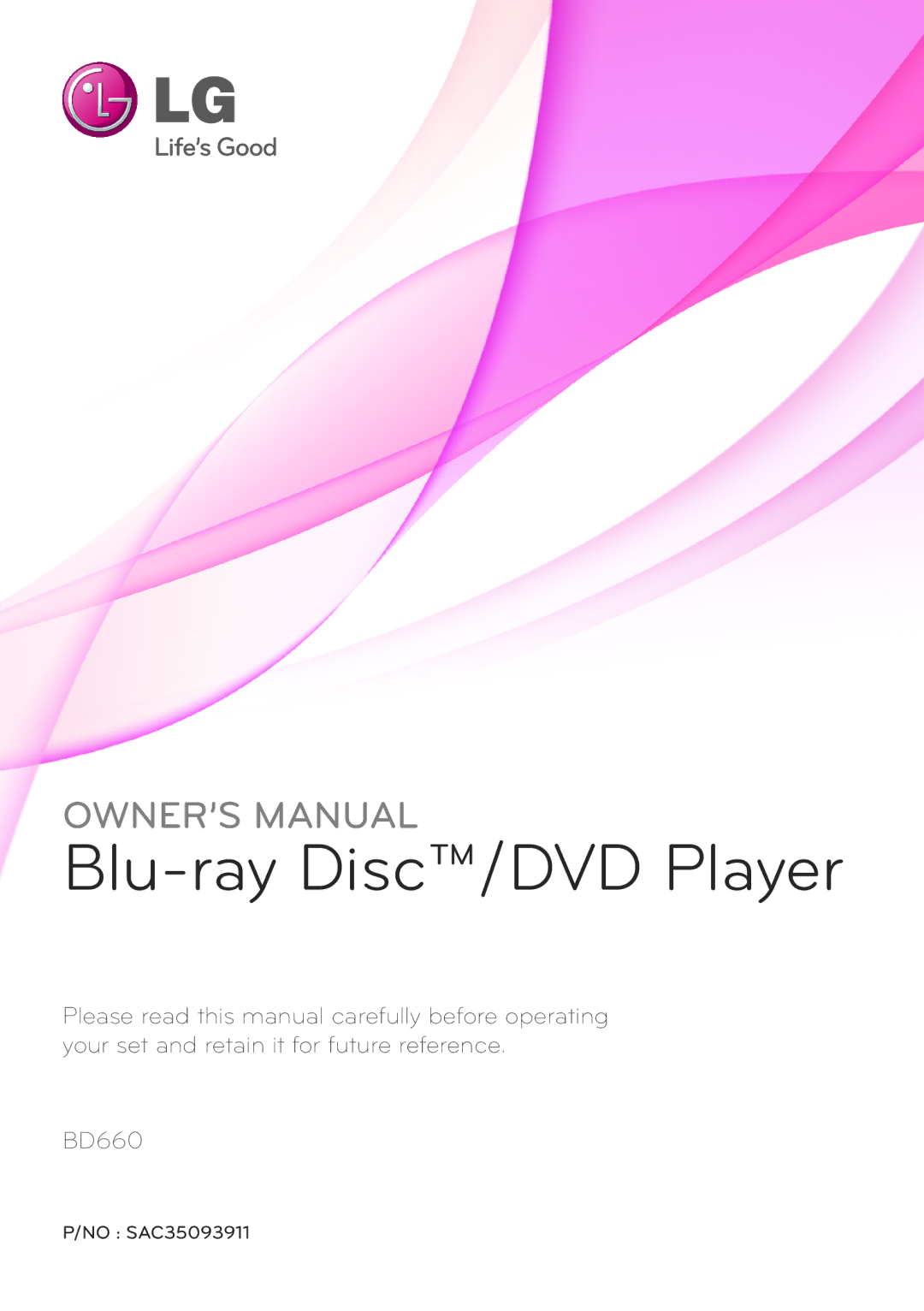 LG Electronics BD660 owner manual Blu-ray Disc/DVD Player 