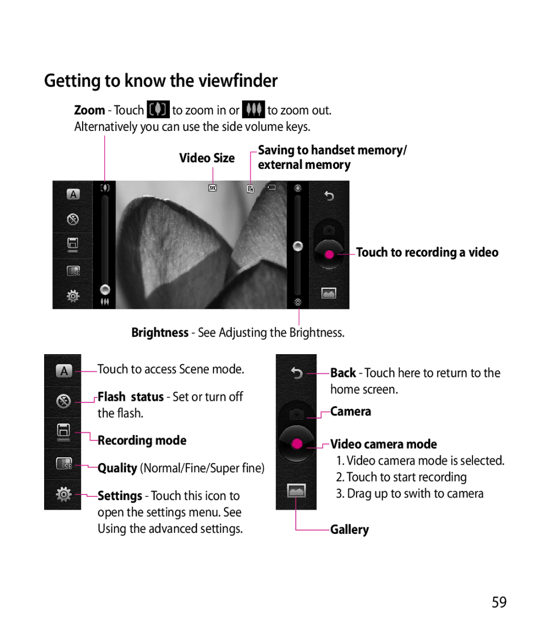 LG Electronics BL40 manual Video Size 