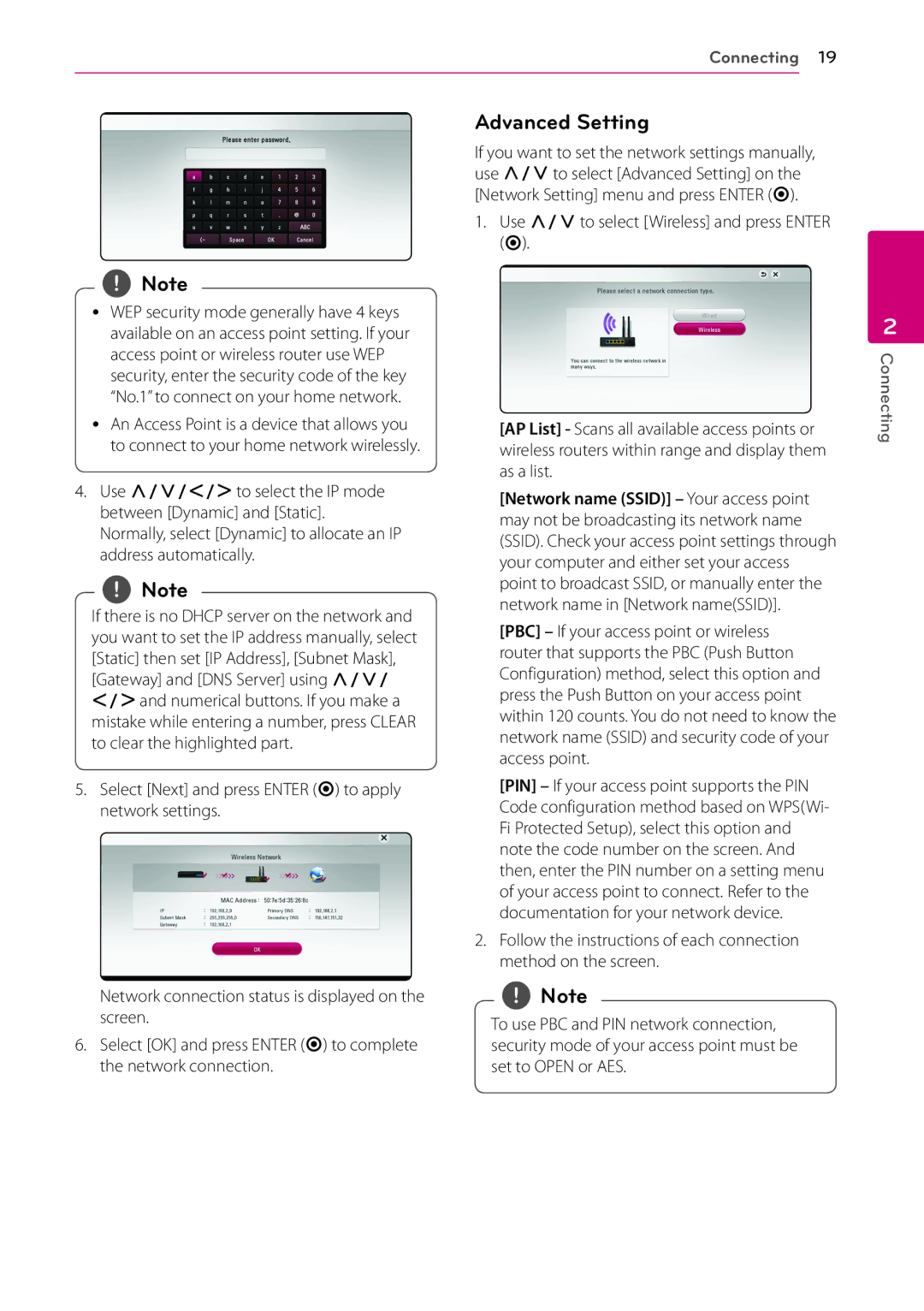 LG Electronics BP530 owner manual Advanced Setting 