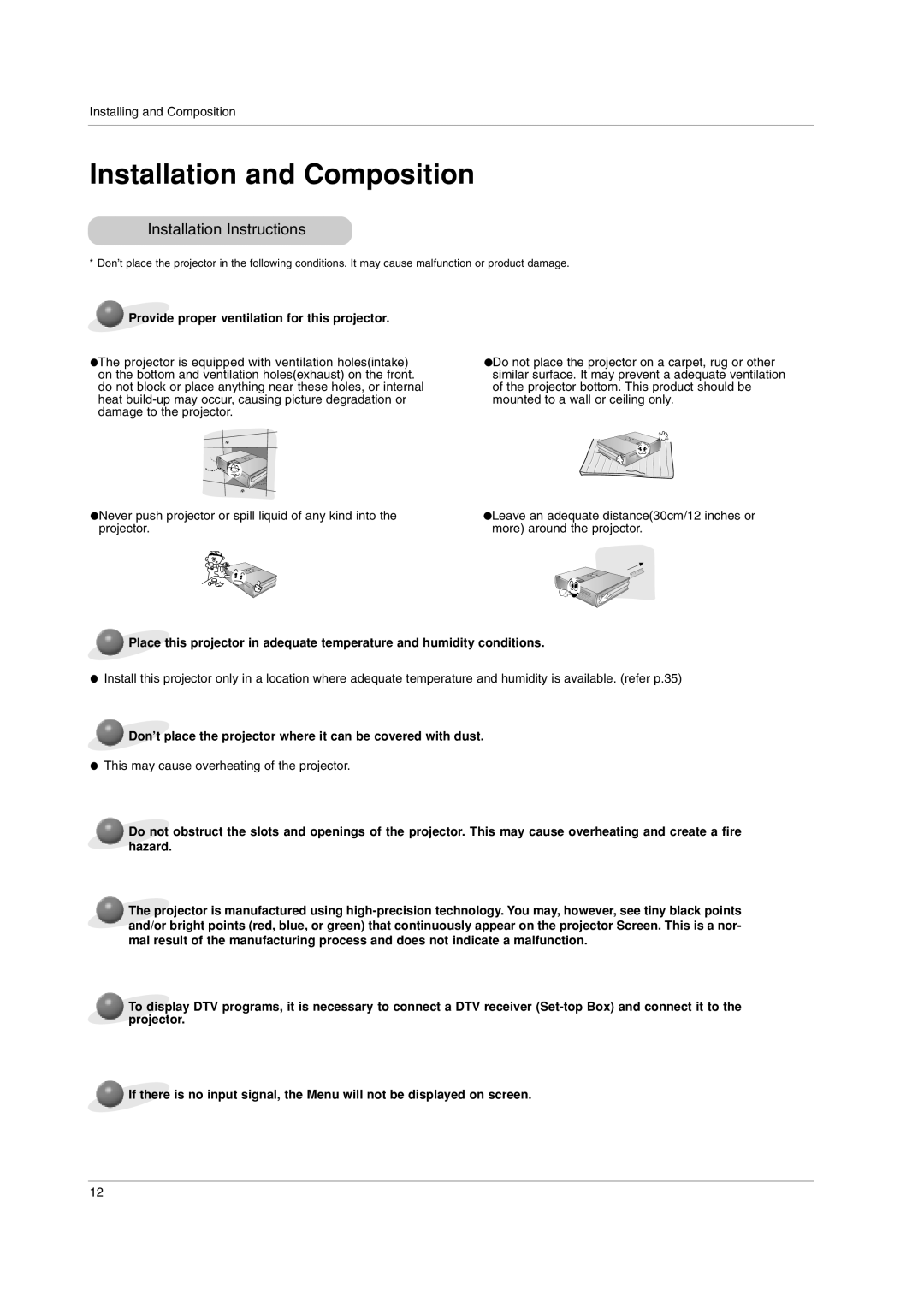 LG Electronics BX220-JD owner manual Installation and Composition, Installation Instructions 