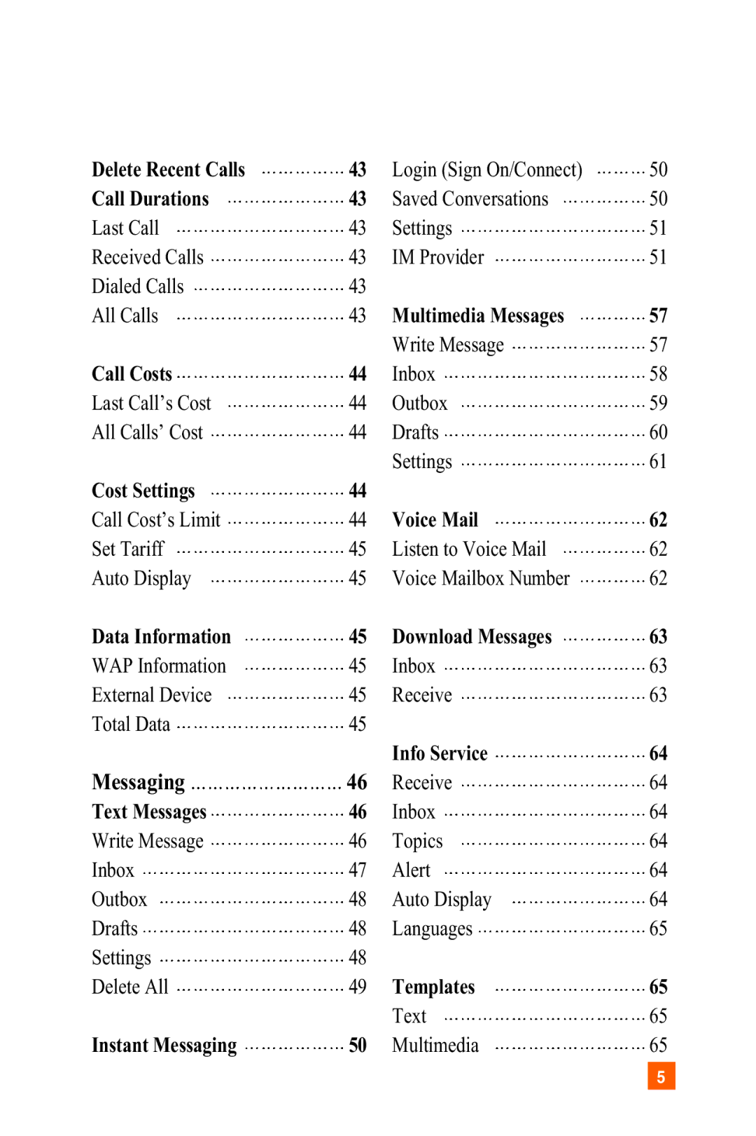 LG Electronics C1300 manual Messaging 