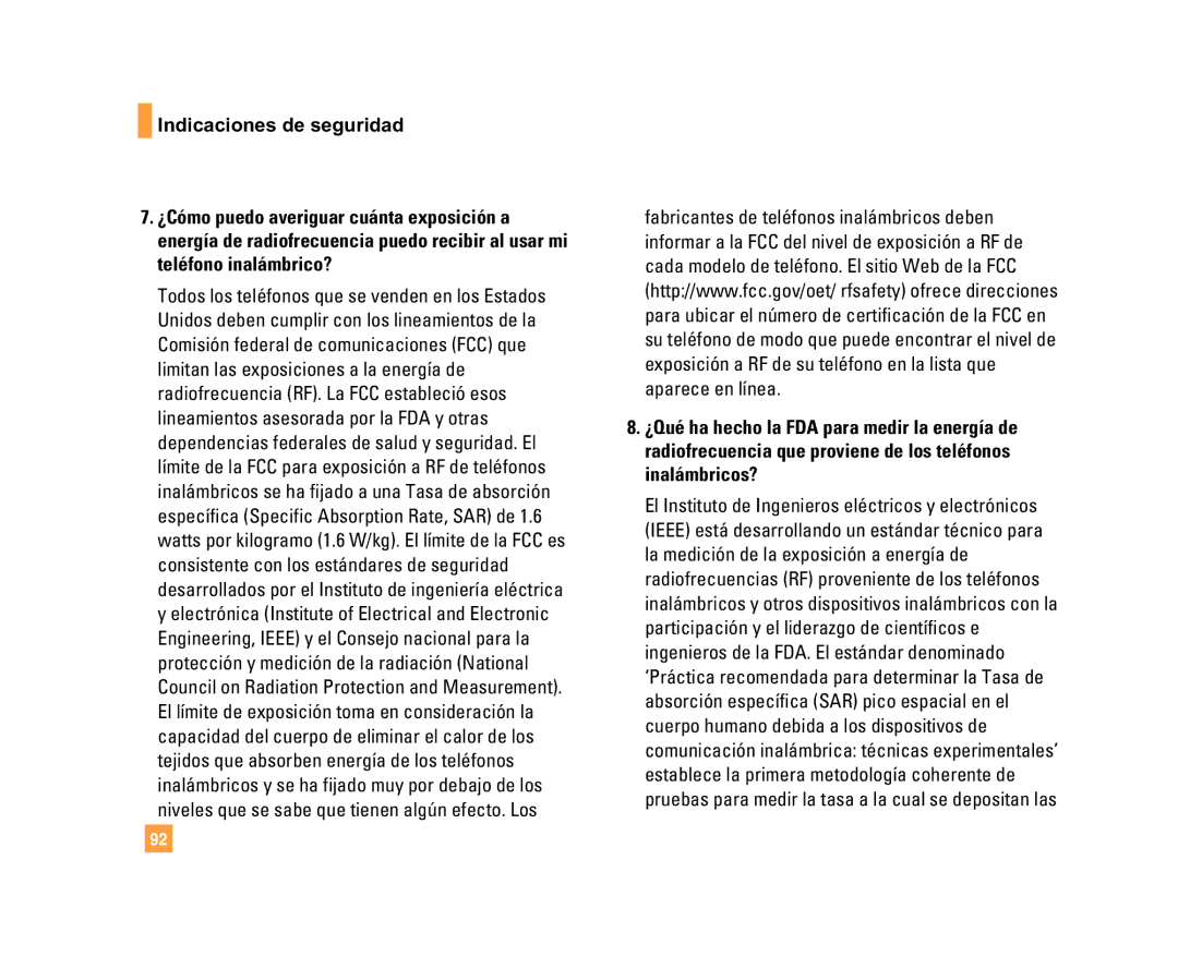 LG Electronics C1500 manual Indicaciones de seguridad 