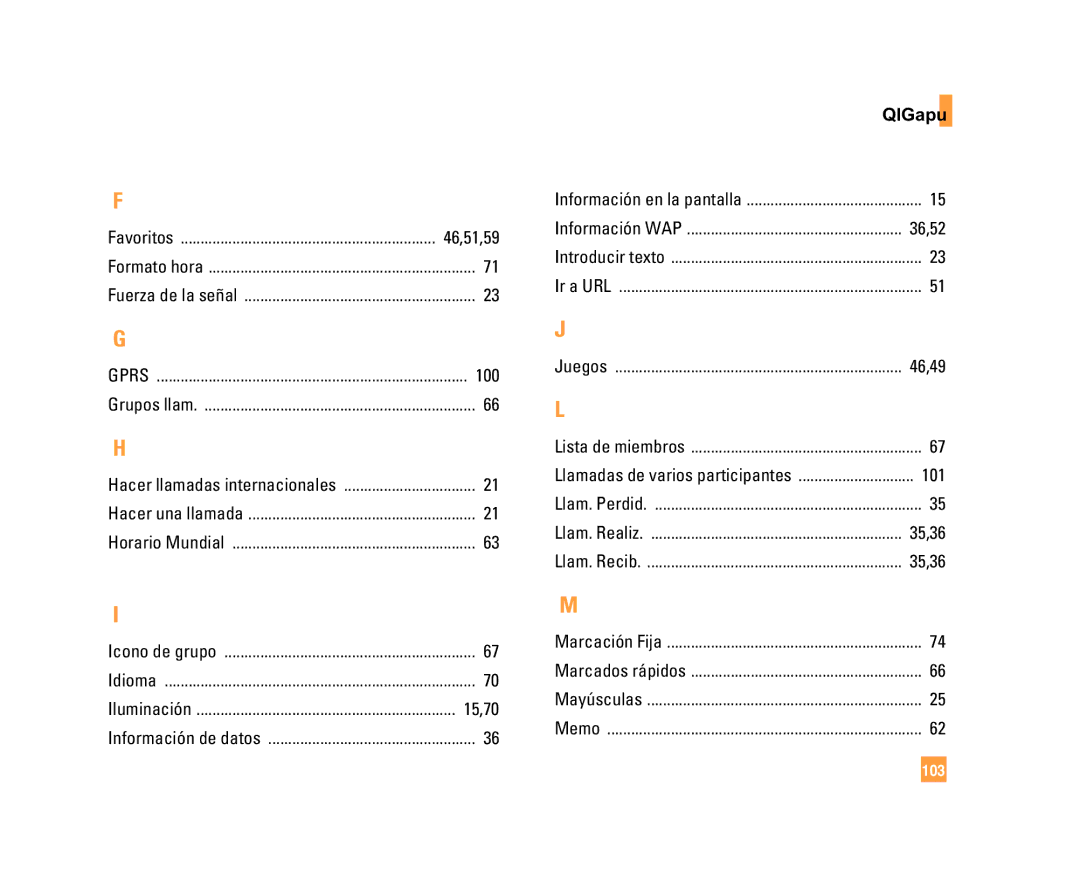 LG Electronics C1500 manual 15,70, 36,52, 46,49, 101, 35,36 