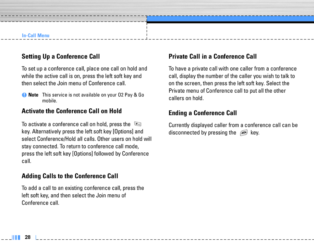 LG Electronics C3320 Setting Up a Conference Call, Activate the Conference Call on Hold, Private Call in a Conference Call 