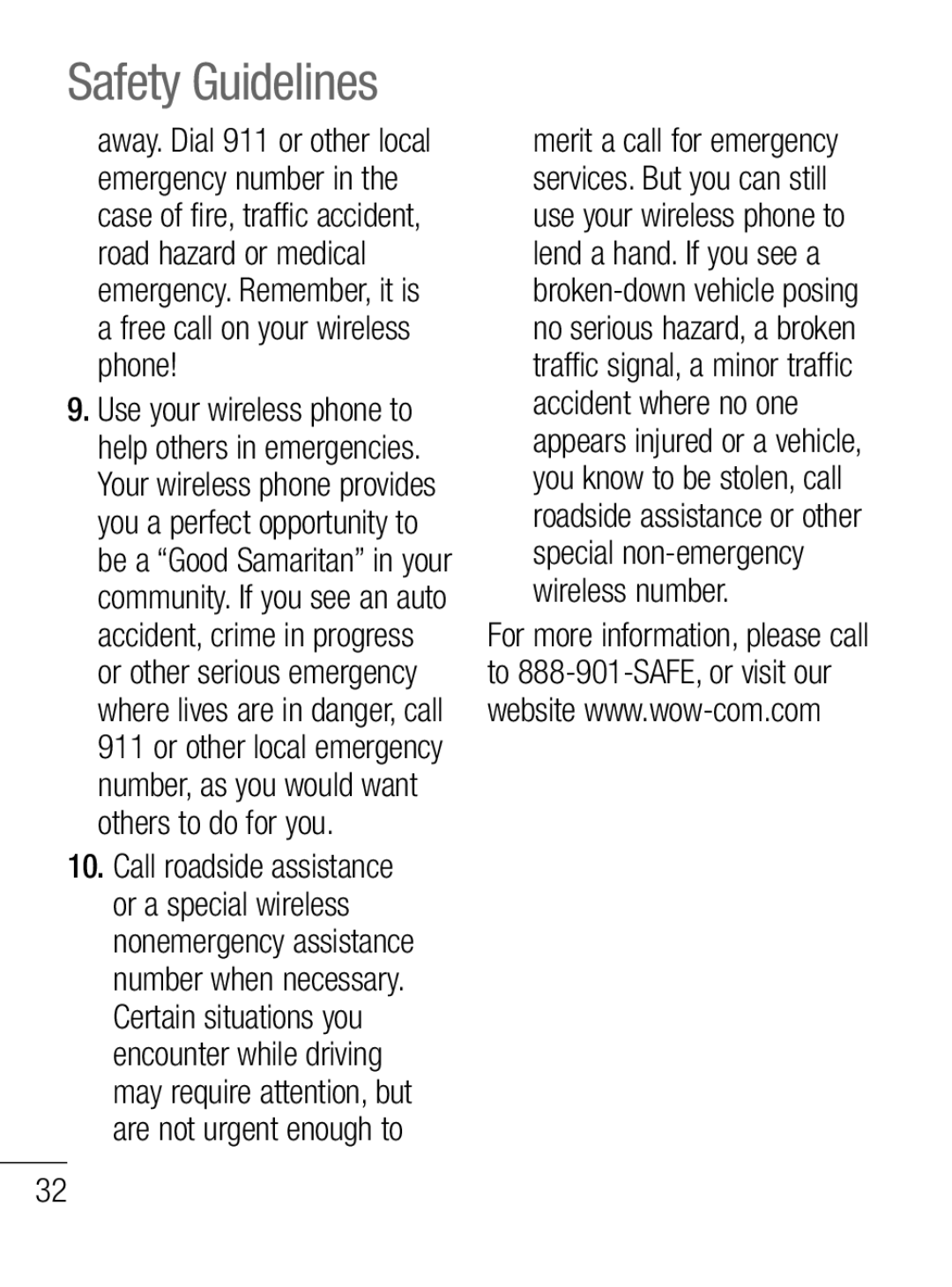 LG Electronics C660R manual Safety Guidelines 