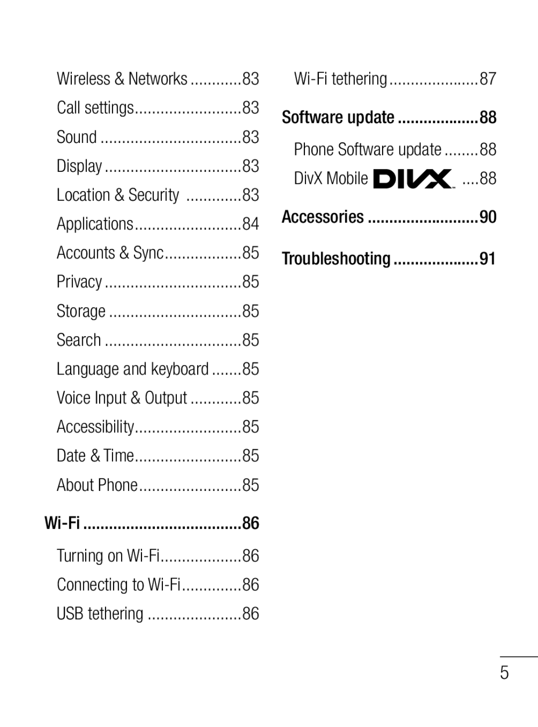 LG Electronics C660R manual DivX Mobile 