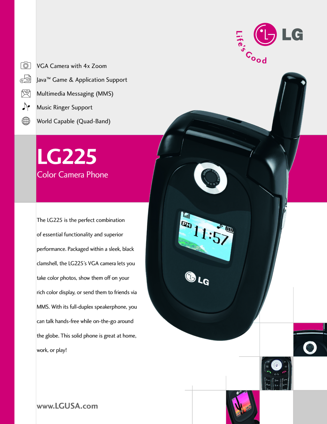 LG Electronics CG225 manual LG225 