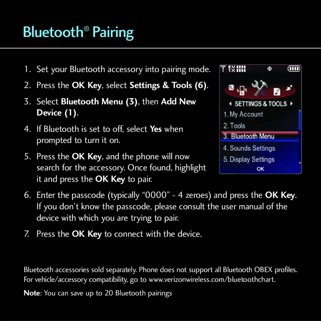 LG Electronics Chocolate - Blue Ice quick start Bluetooth Pairing 