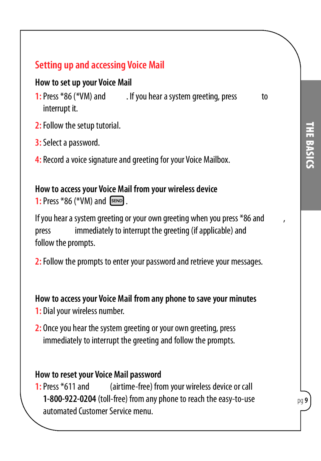 LG Electronics Chocolate manual Setting up and accessing Voice Mail, How to set up your Voice Mail, Press *86 *VM 