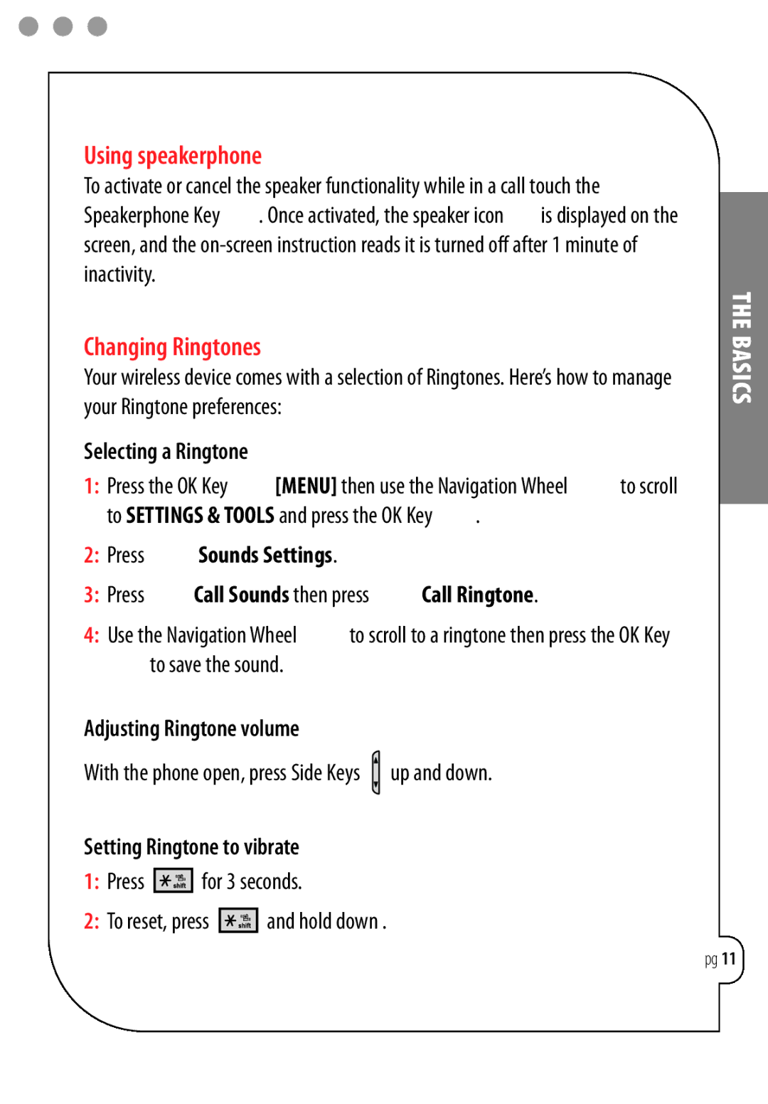 LG Electronics Chocolate manual Using speakerphone, Changing Ringtones 