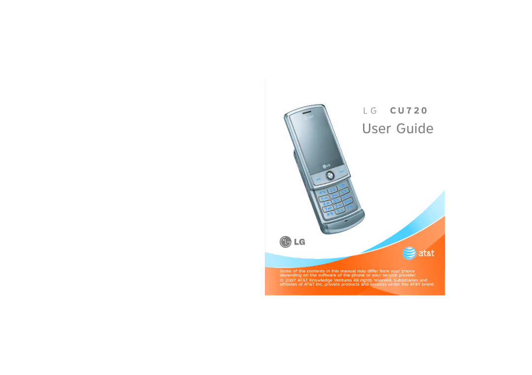 LG Electronics CU720 manual 