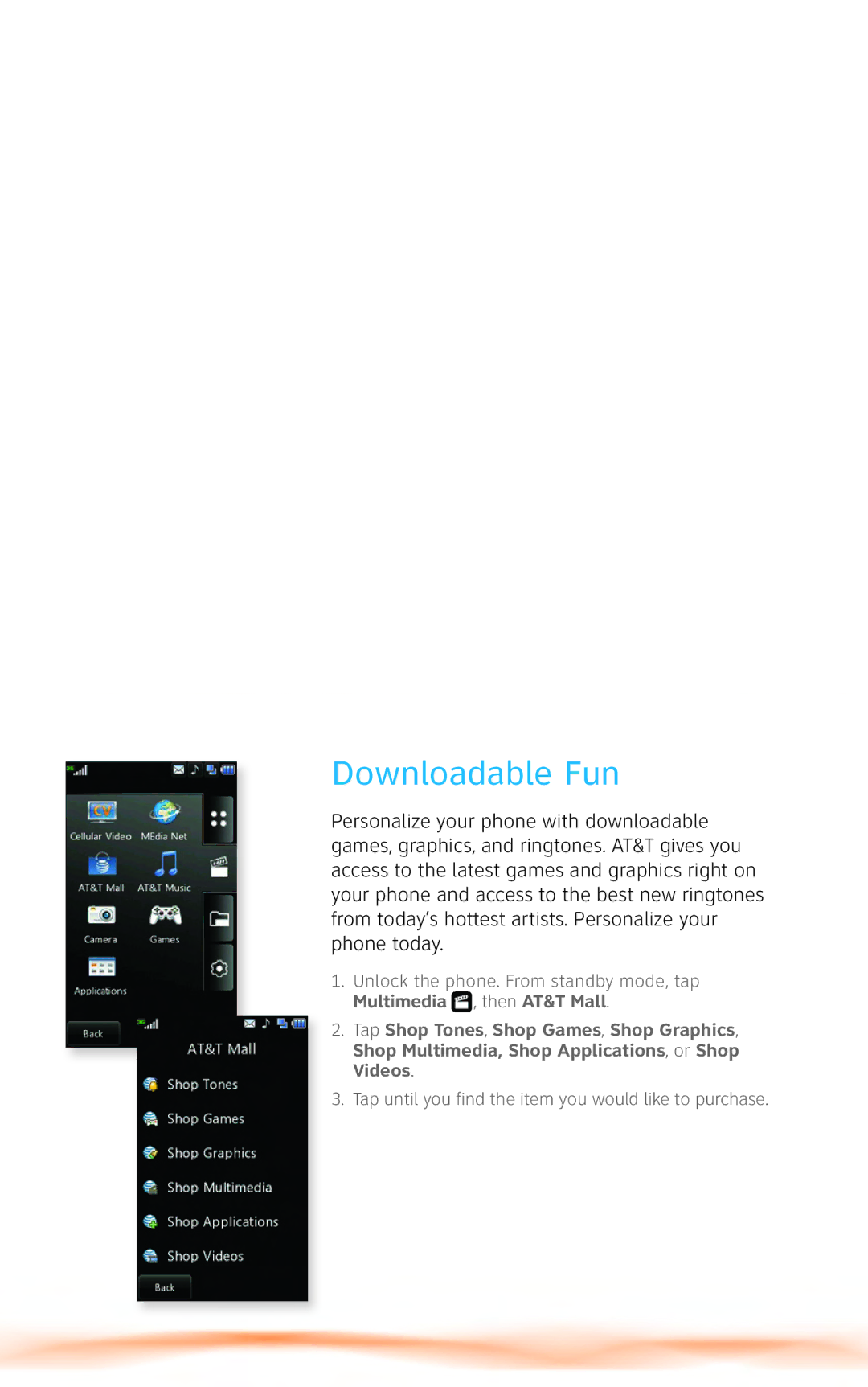 LG Electronics CU915 quick start Downloadable Fun 