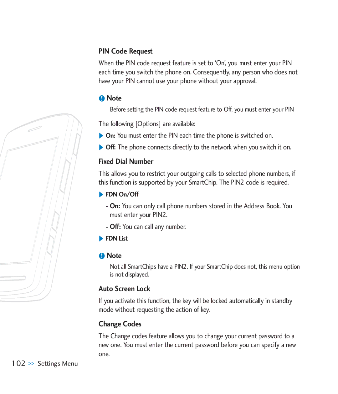 LG Electronics CU920 manual PIN Code Request 