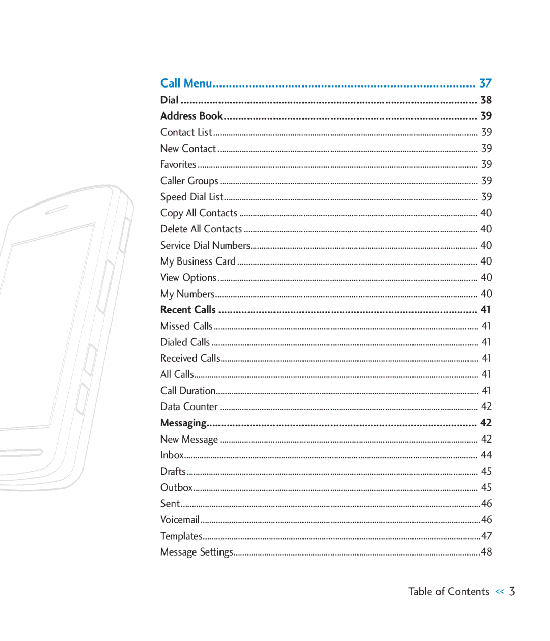 LG Electronics CU920 manual Recent Calls 