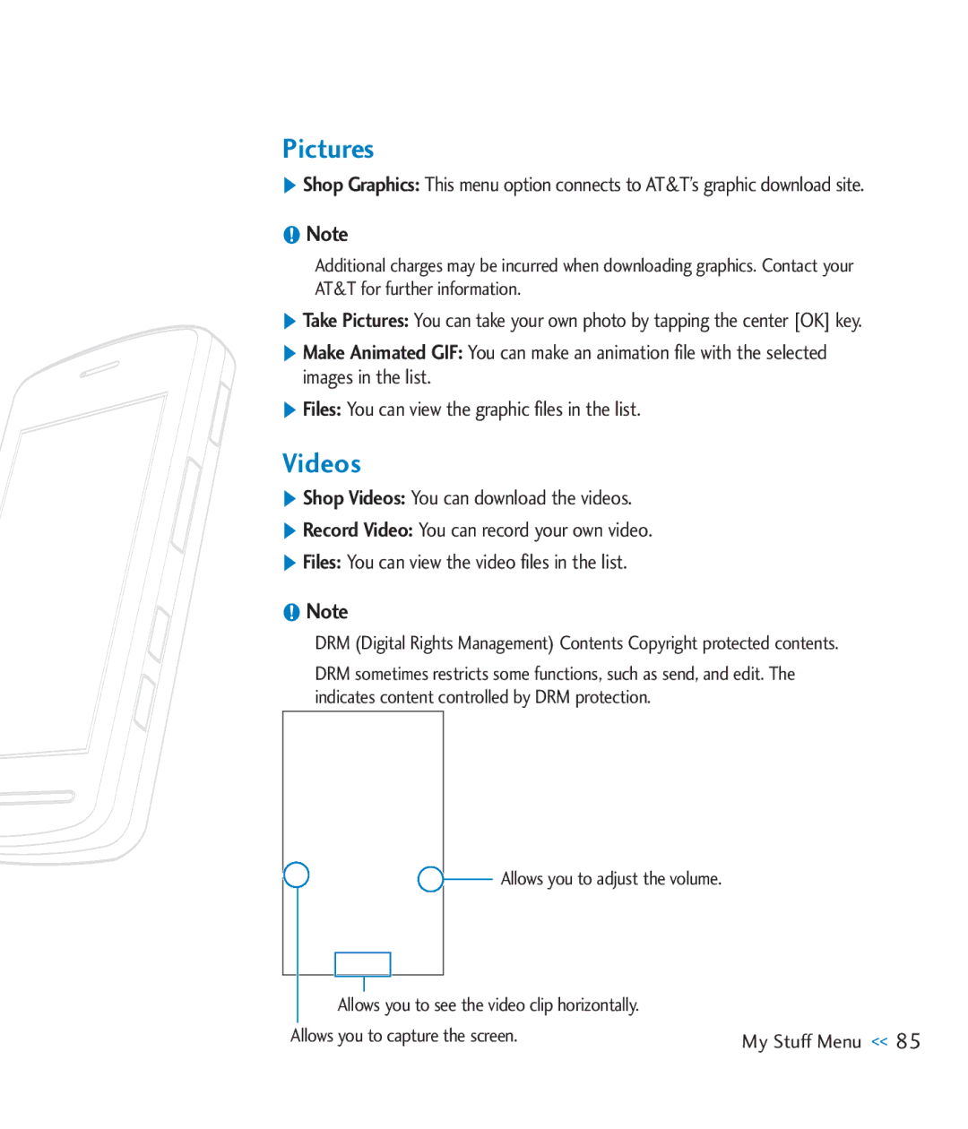 LG Electronics CU920 manual Pictures, Videos 