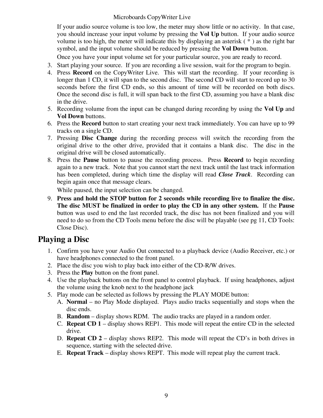 LG Electronics CWL-6200 instruction manual Playing a Disc 