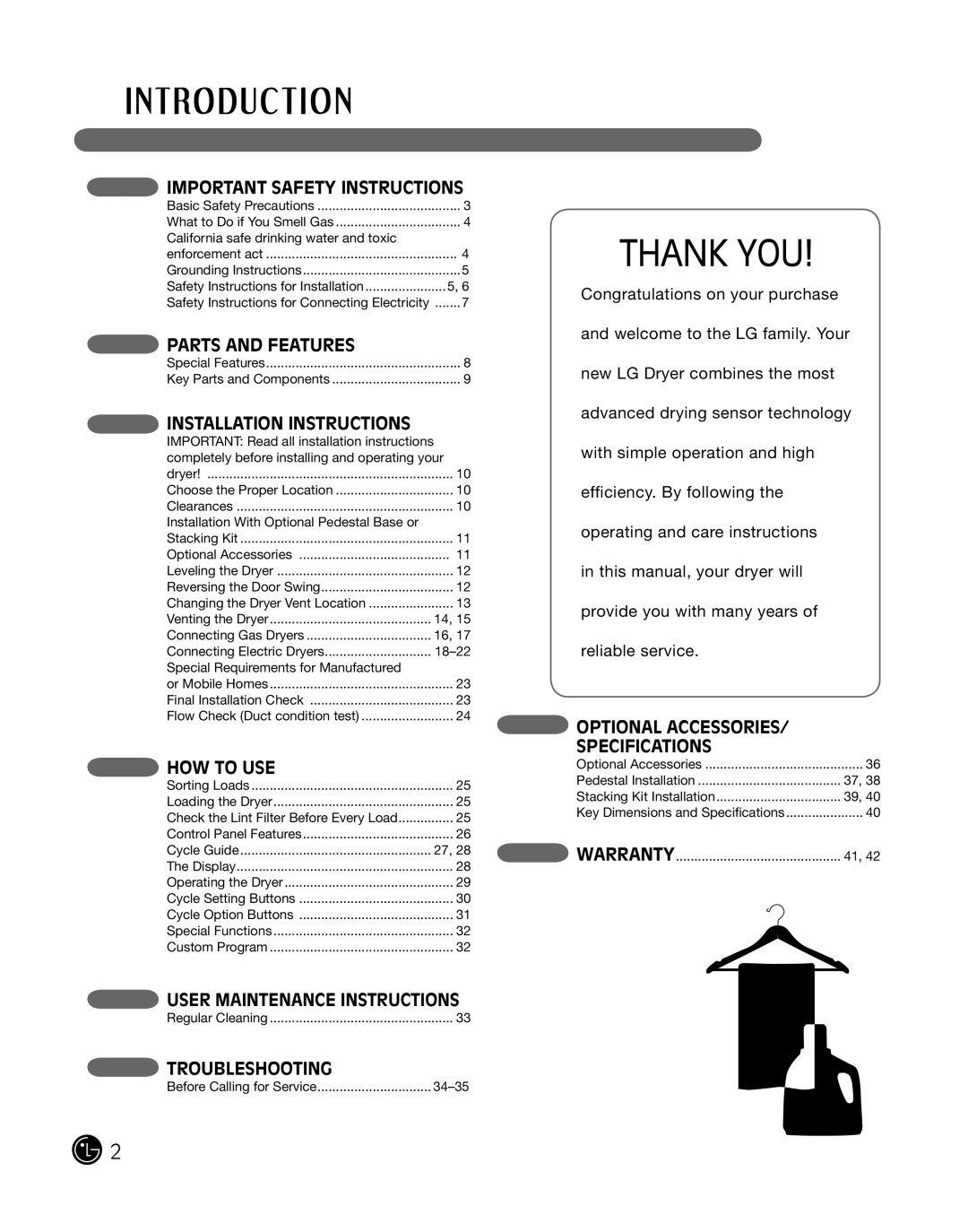 LG Electronics 3828EL3010Y, D2702W, D2702V manual Installation Instructions, Important Safety Instructions 