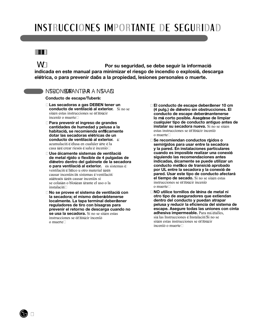 LG Electronics D2702W, D2702V, 3828EL3010Y manual Se colapsan o bloquean durante el uso o la instalación 