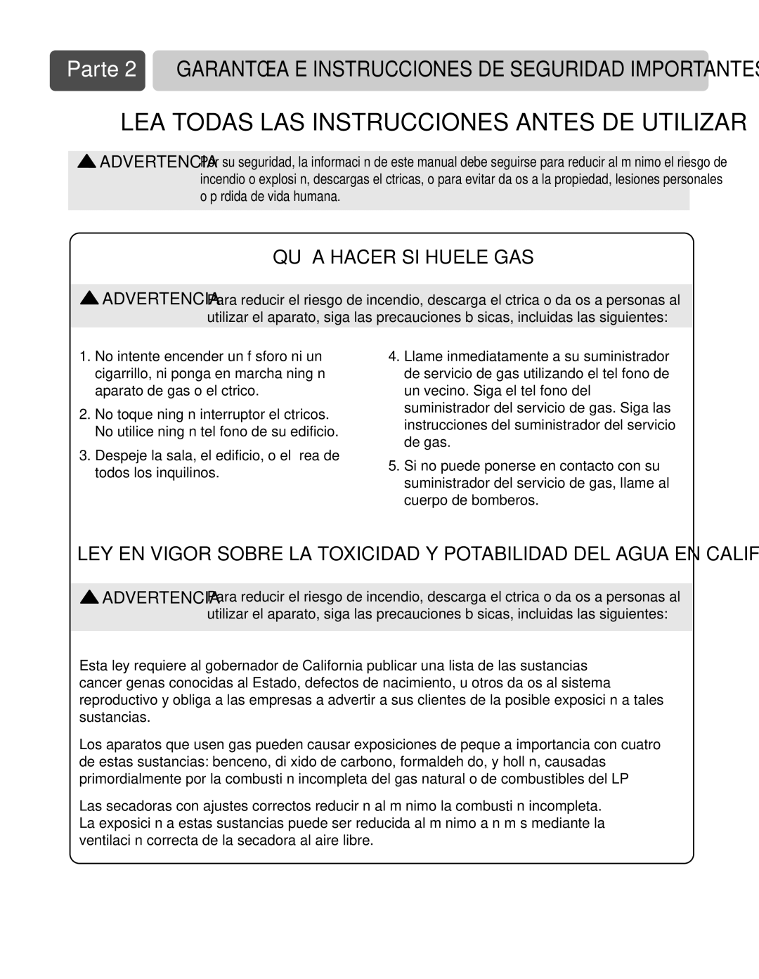 LG Electronics D3744W, D3744S manual QUÉ a Hacer SI Huele GAS 