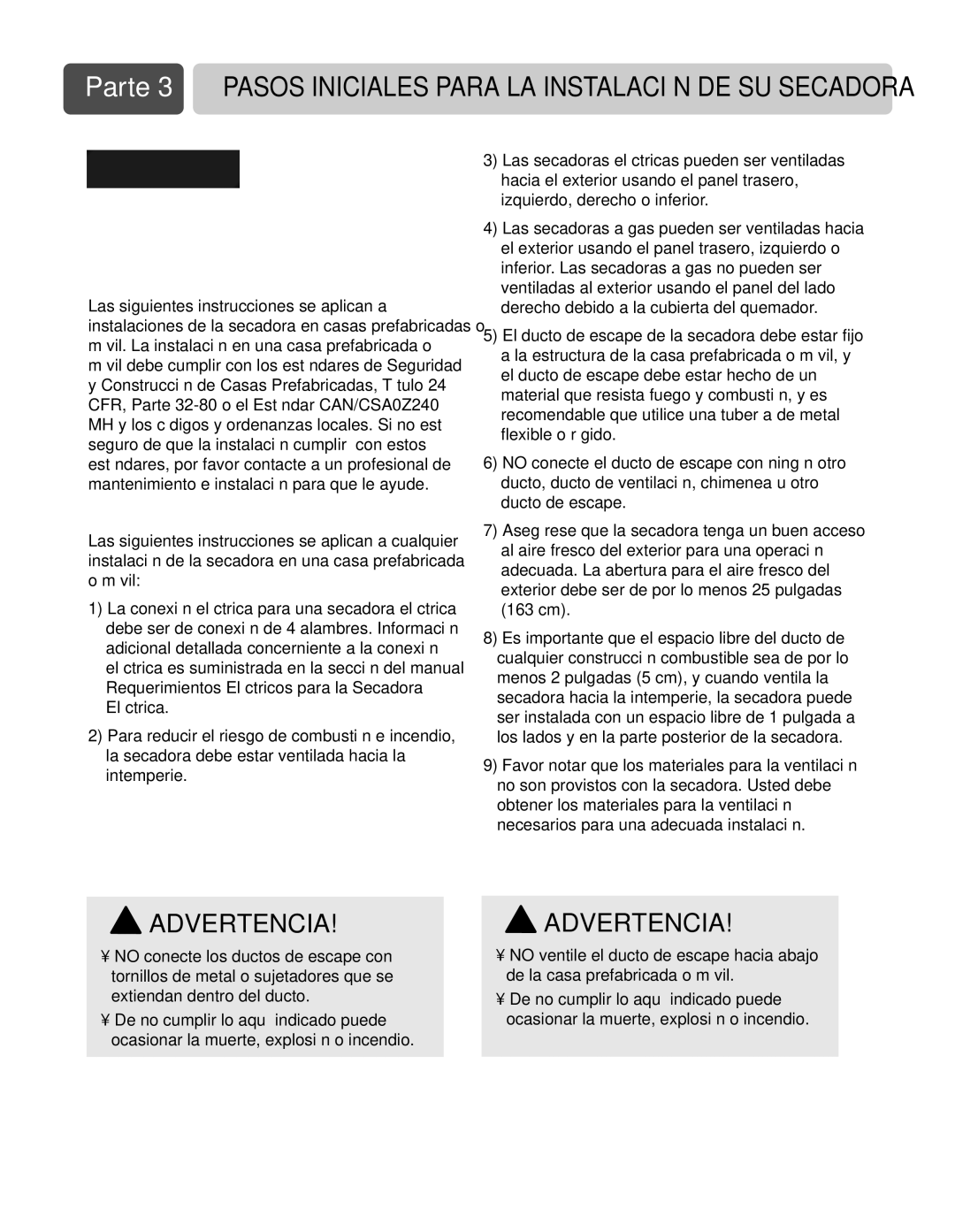 LG Electronics D3744S, D3744W manual Advertencia 