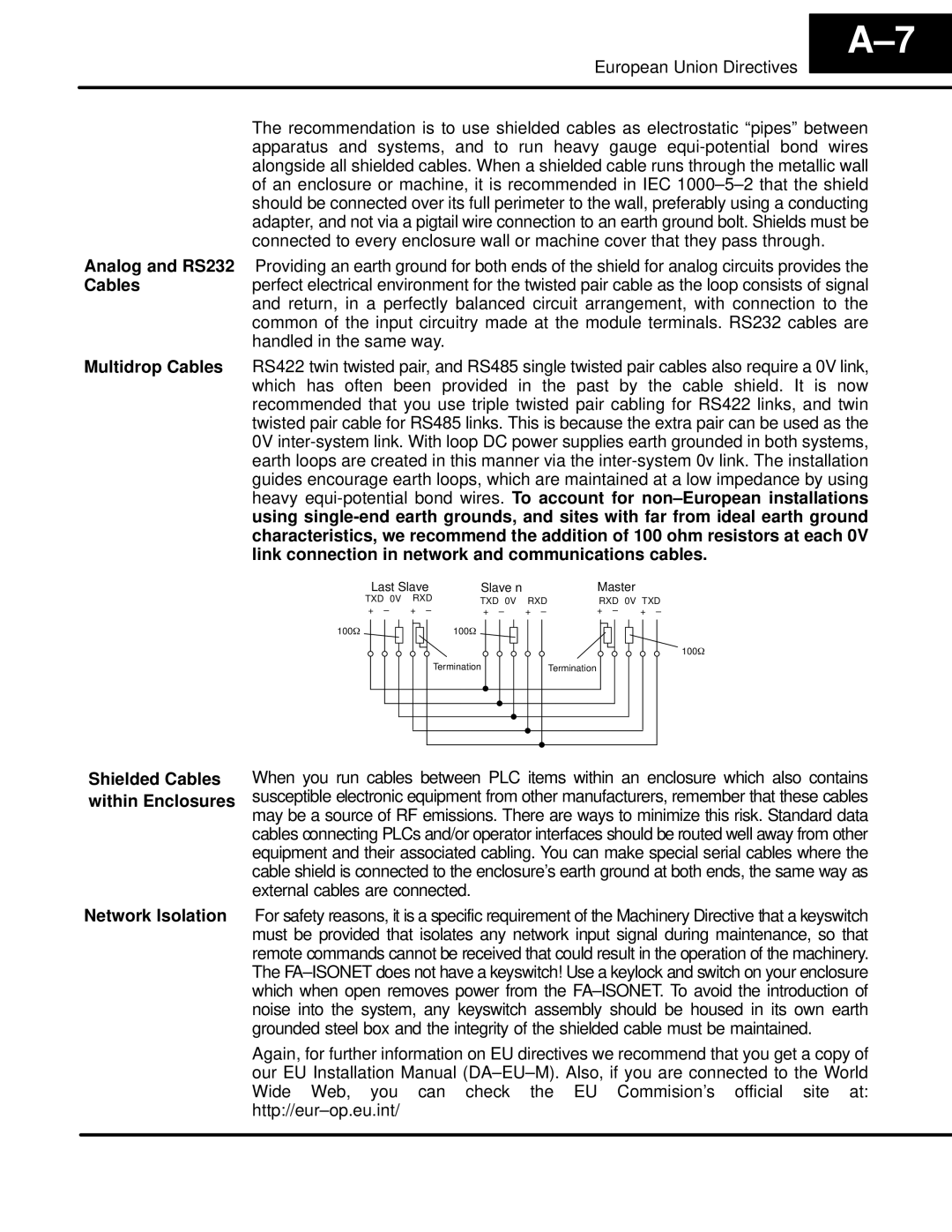 LG Electronics D4470 user manual Shielded Cables within Enclosures Network Isolation 