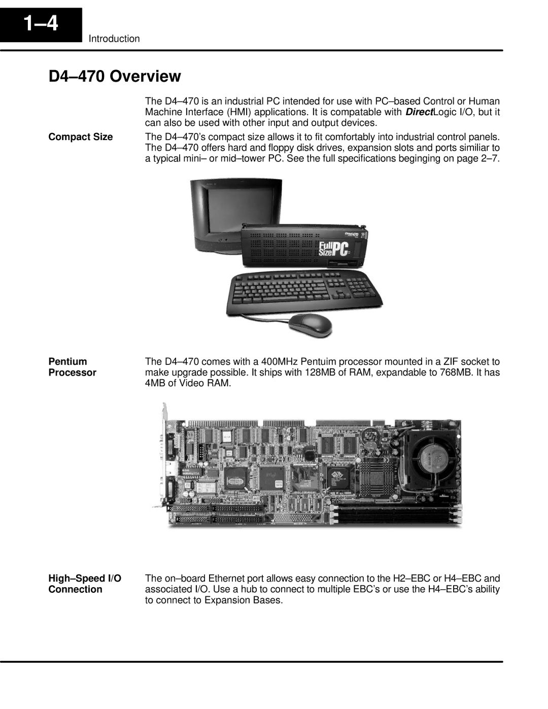 LG Electronics D4470 user manual D4-470 Overview, Pentium, Processor 