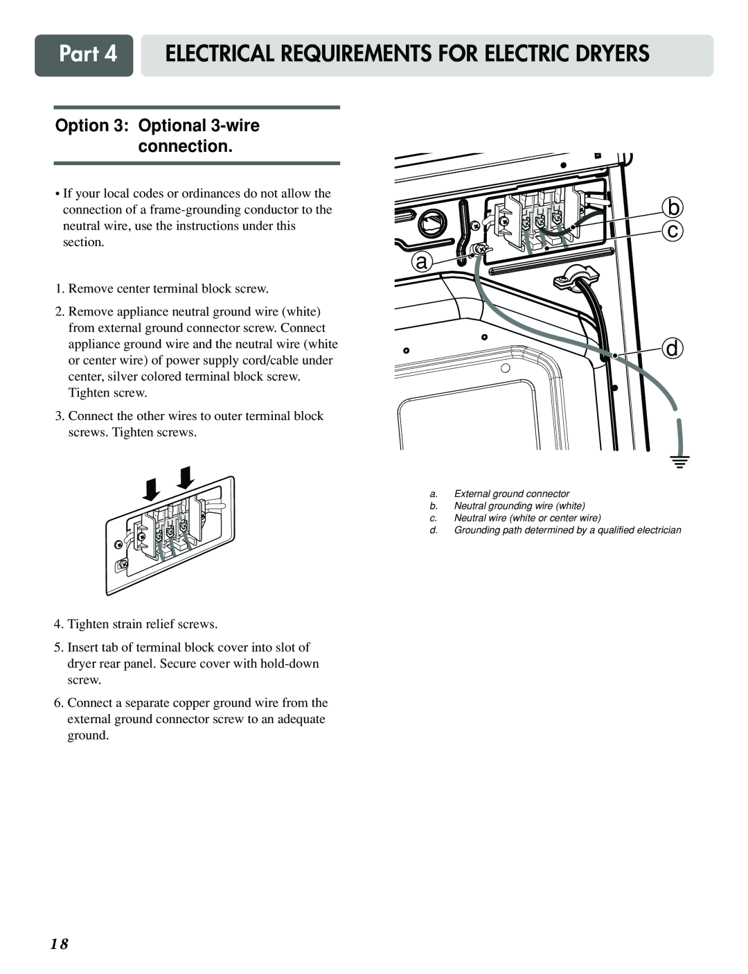 LG Electronics D5988B, D3788W, D5988W manual Option 3 Optional 3-wire connection 