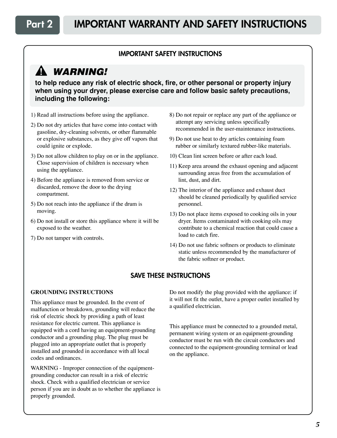 LG Electronics D5988W, D5988B, D3788W manual Important Safety Instructions 