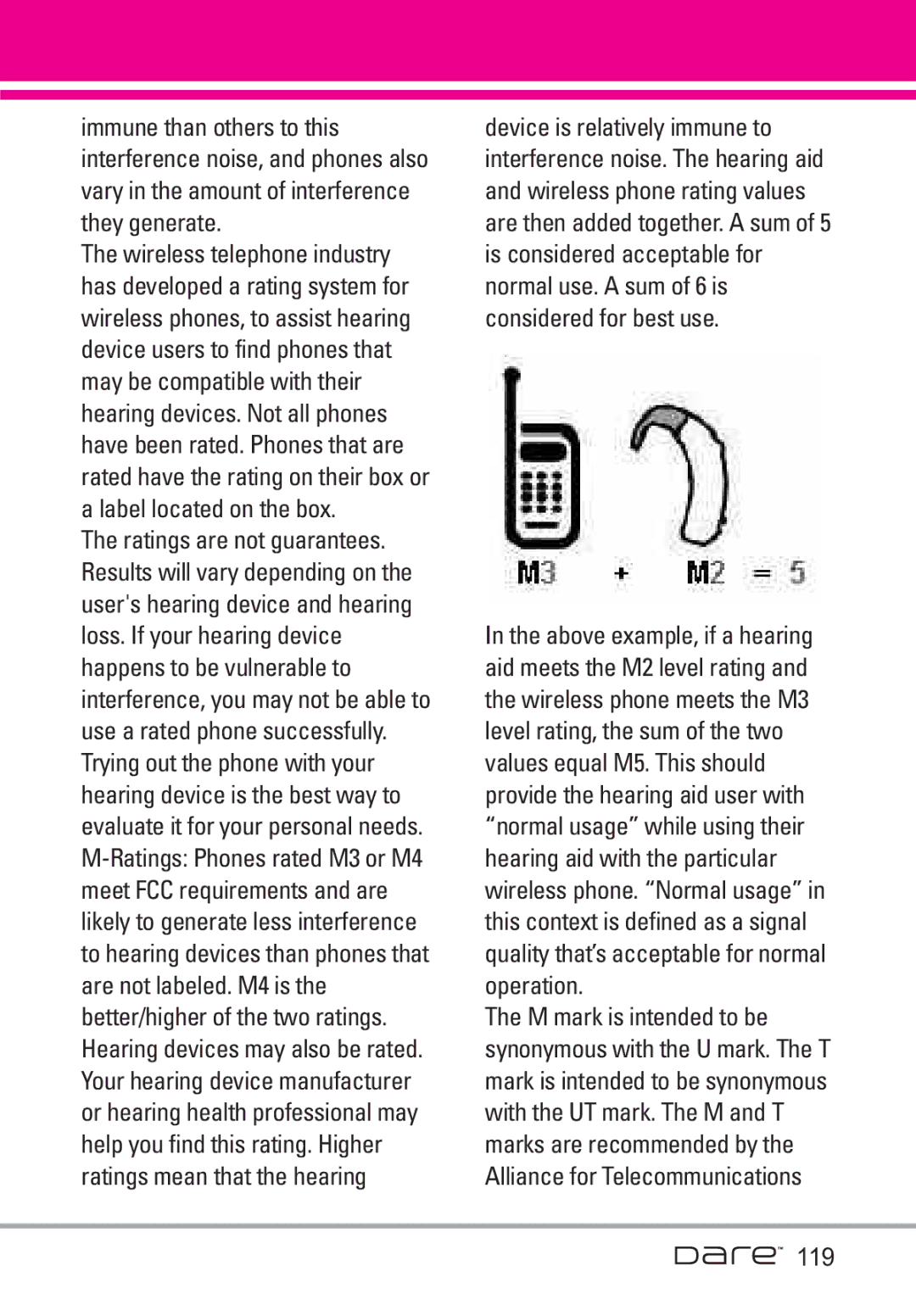 LG Electronics Dare manual 119 