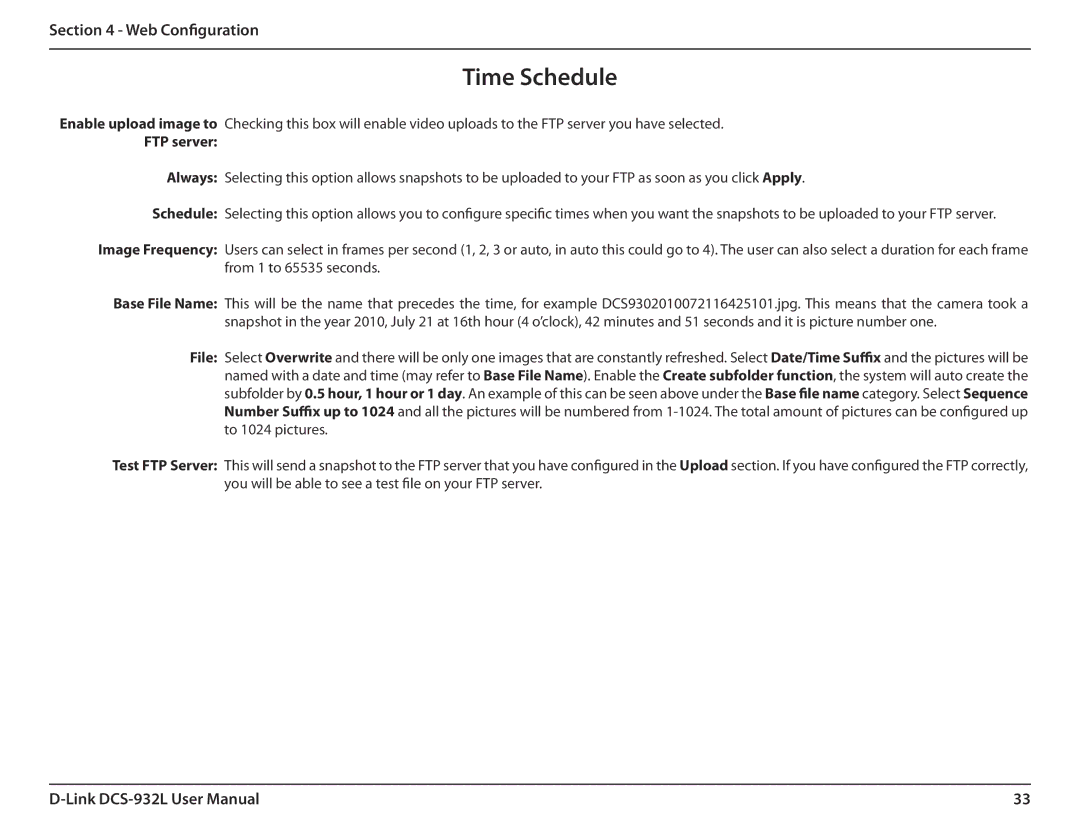 LG Electronics DCS-932L user manual FTP server 