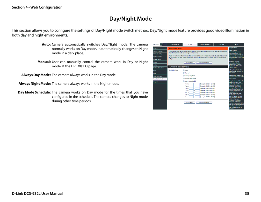 LG Electronics DCS-932L user manual Day/Night Mode 