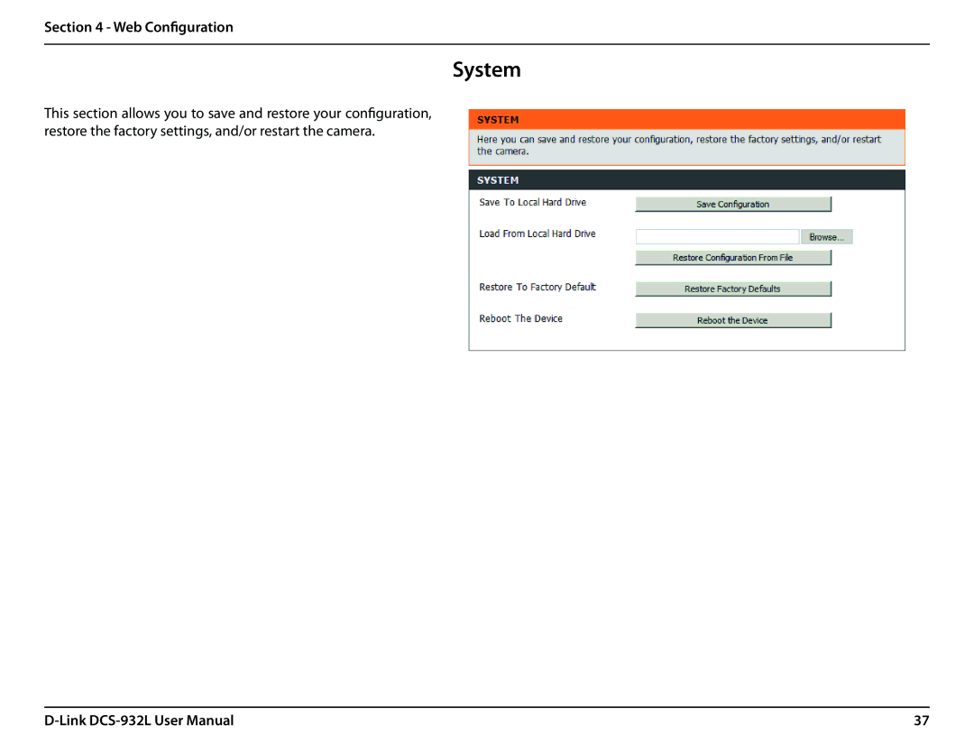 LG Electronics DCS-932L user manual System 