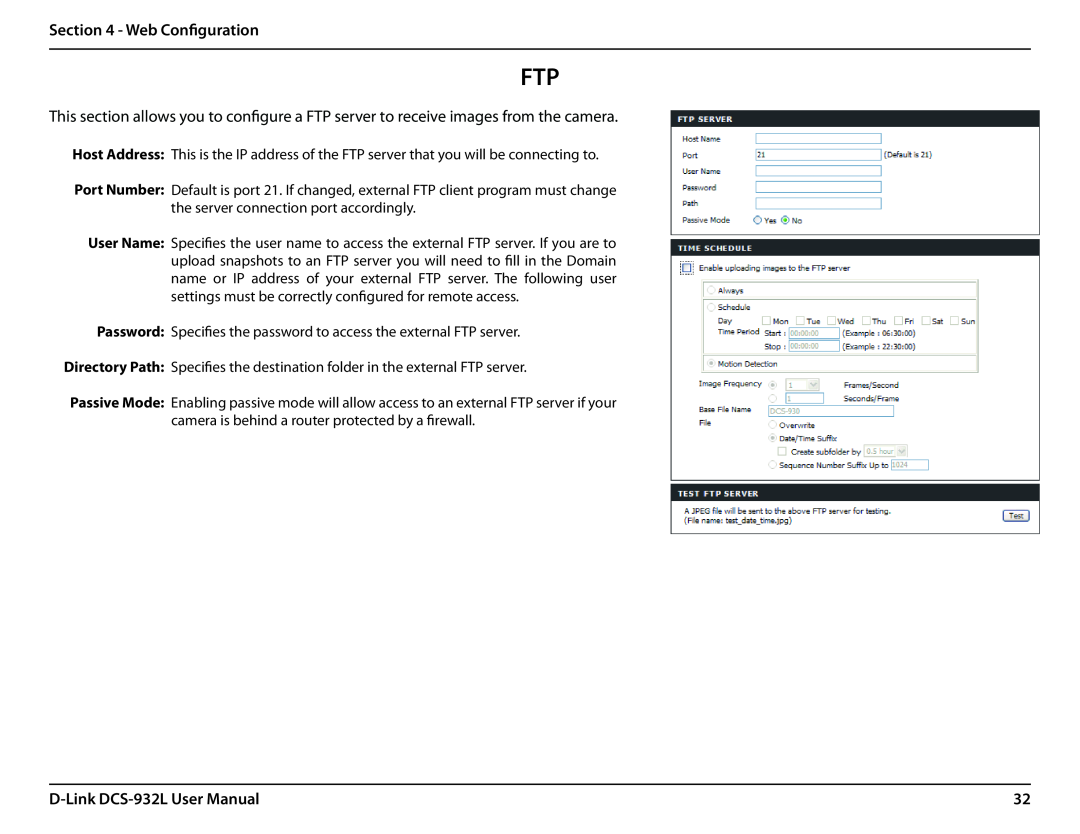 LG Electronics user manual Web Configuration, D-Link DCS-932L User Manual 