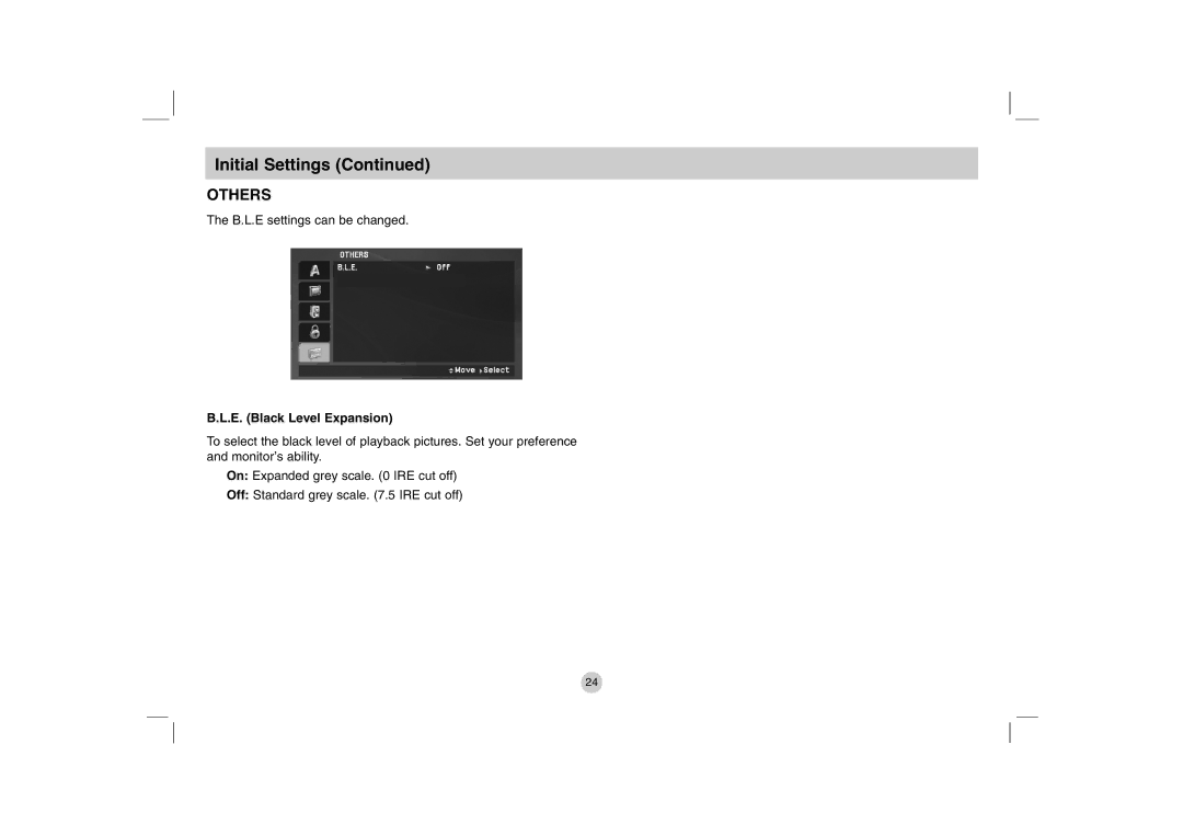 LG Electronics DP781, DP280-N owner manual Others, E. Black Level Expansion 