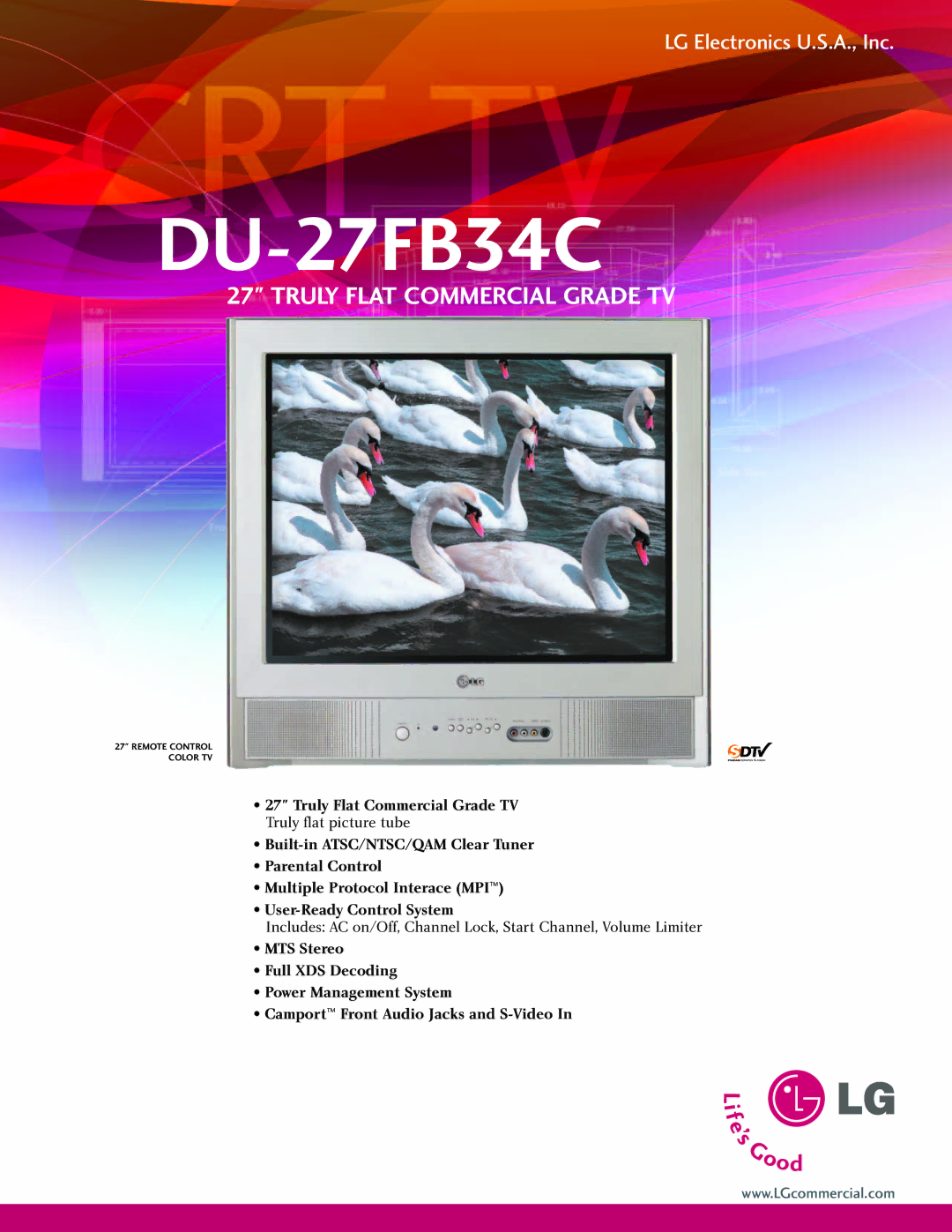 LG Electronics DU-27FB34C manual 