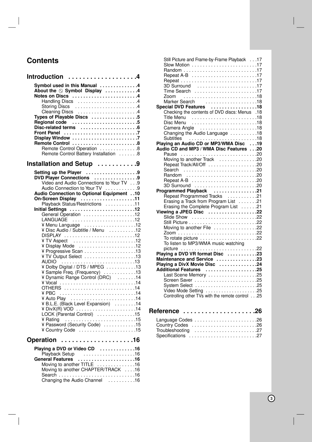 LG Electronics DV8931H owner manual Contents 