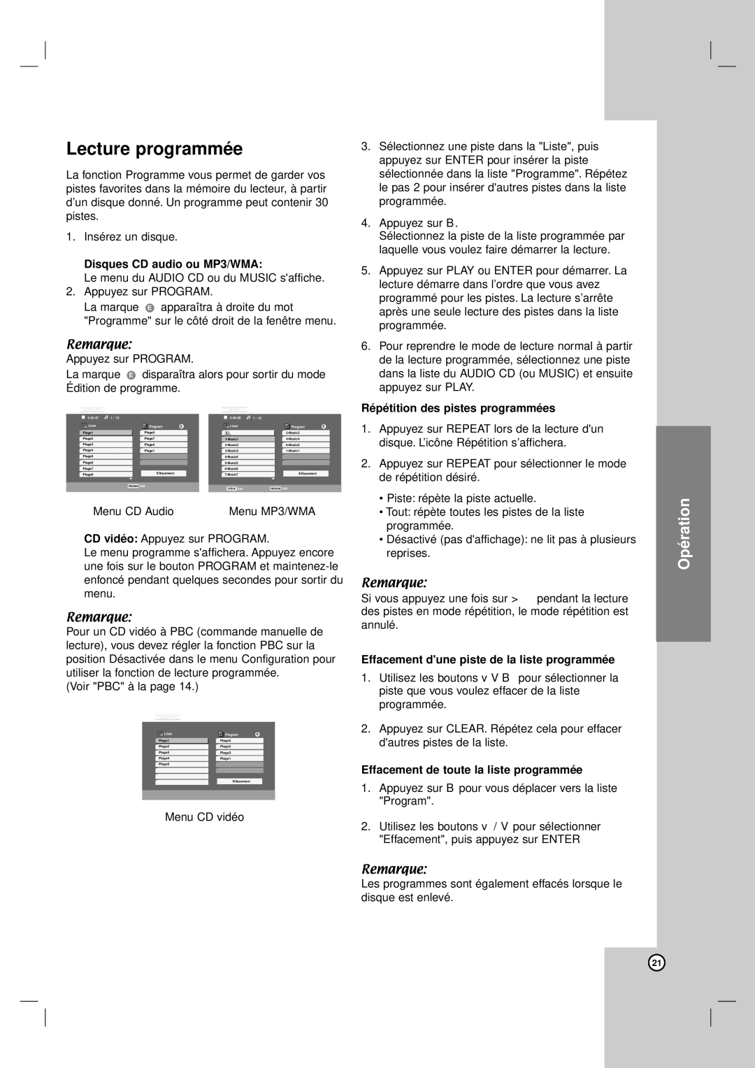 LG Electronics DV8931H owner manual Lecture programmée 