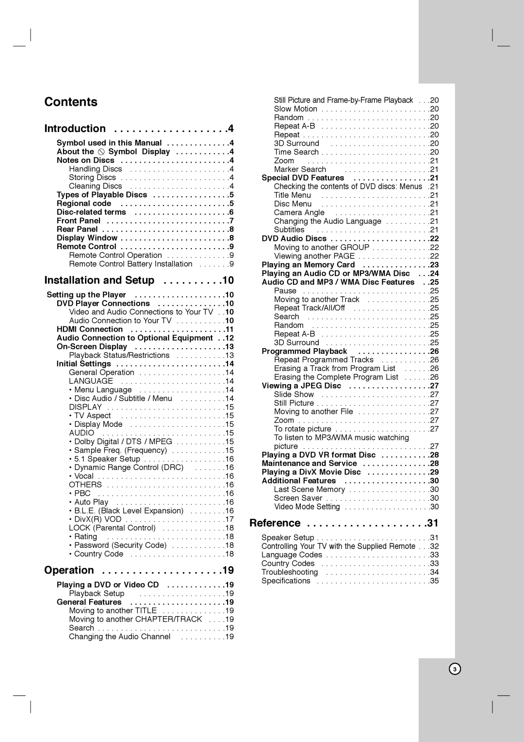 LG Electronics DVB418 owner manual Contents 