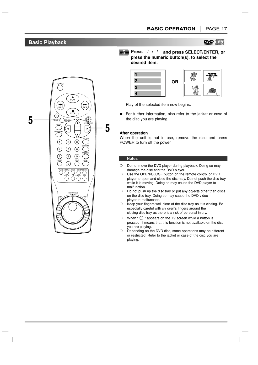 LG Electronics DVD-3350E owner manual After operation 