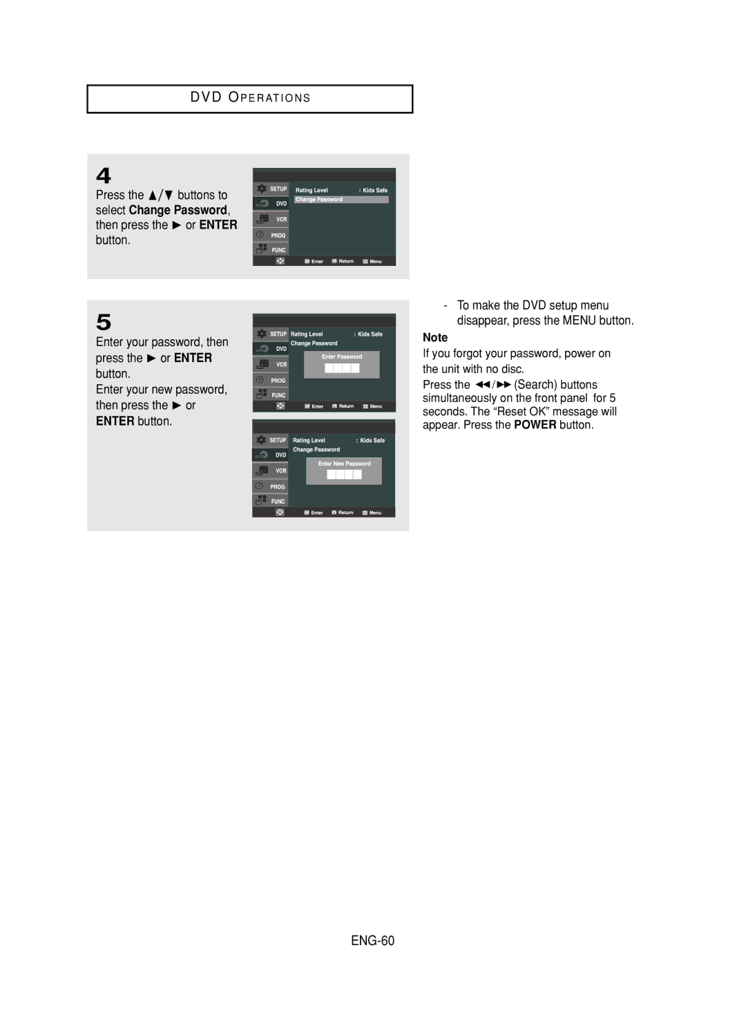 LG Electronics DVD-V9800 instruction manual ENG-60 