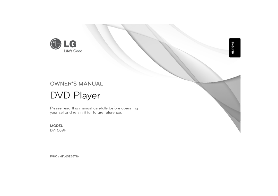 LG Electronics DVT589H owner manual DVD Player 