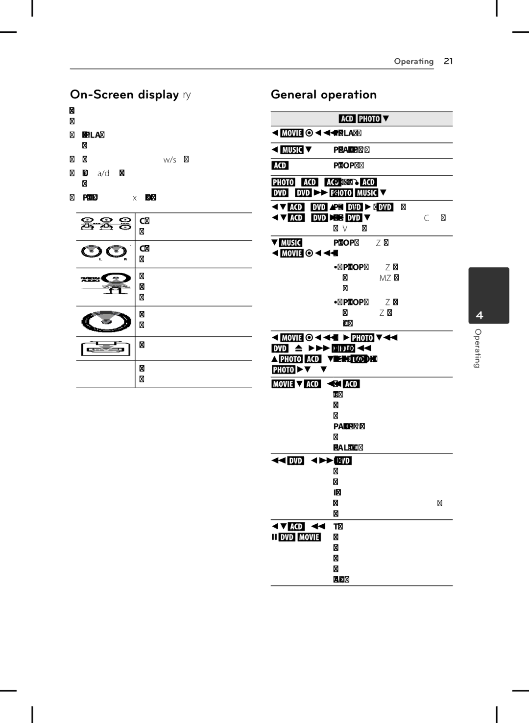 LG Electronics DVT699H owner manual On-Screen display ry, General operation 