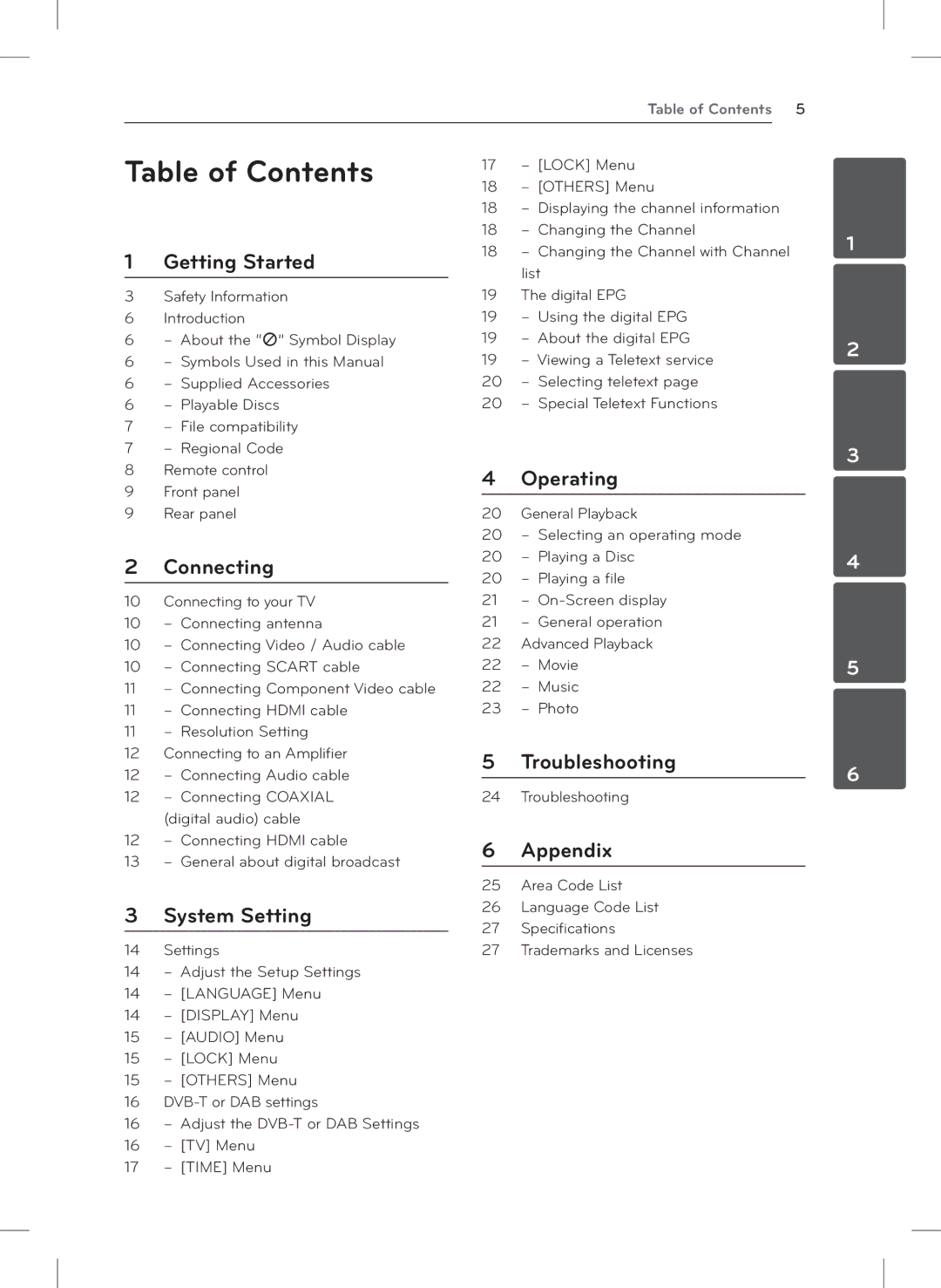 LG Electronics DVT699H owner manual Table of Contents 