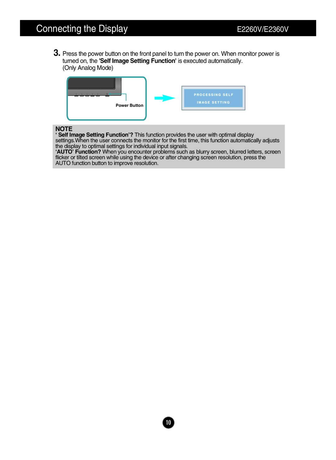 LG Electronics E2060S, E1960T, E2060T, E1960S, E2360T, E2360S, E2260S, E2260T owner manual E2260V/E2360V 