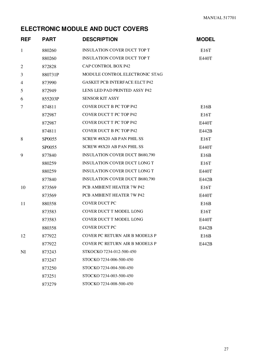 LG Electronics E16B, E442B, E440T, E16T manual REF Part 